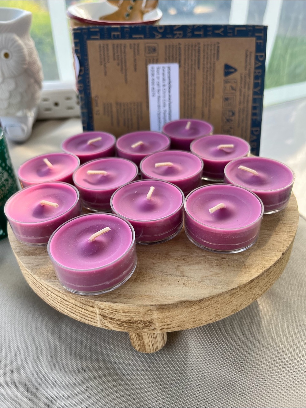 Partylite Purple Hibiscus Wild Berry Tealight Fruity Candle